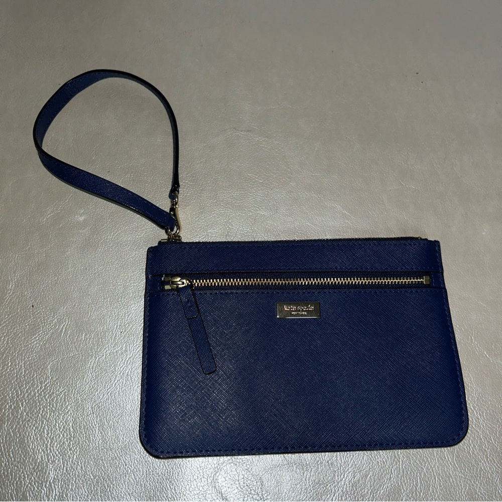 Kate Spade NY Crossgrain Double Zip Slim Wristlet Pouch Wallet